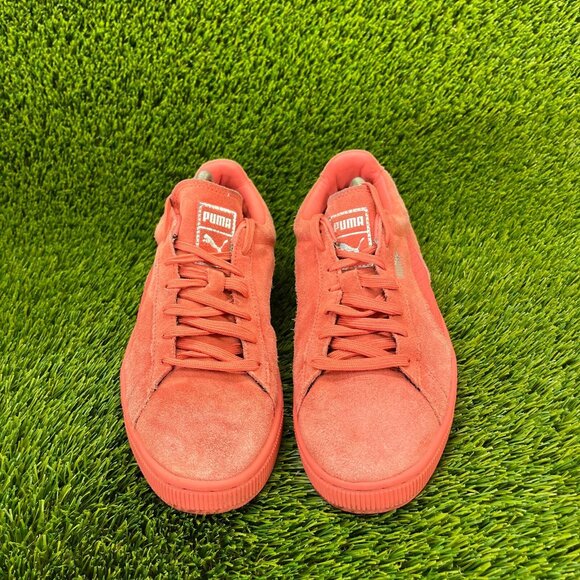 Puma Suede Mono Reptile Mens Size 10 Pink Casual Walking Shoes Sneakers - Picture 5 of 10